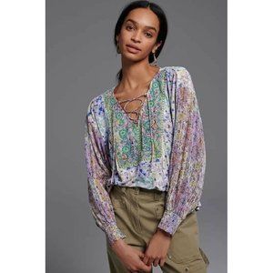 ANTHROPOLOGIE New Odetta Embroidered Top 2X